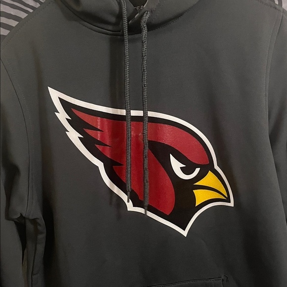 NFL Team Apparel Arizona Cardinals Dark Gray Hoodie with Bold Logo, Small - Picture 4 of 4